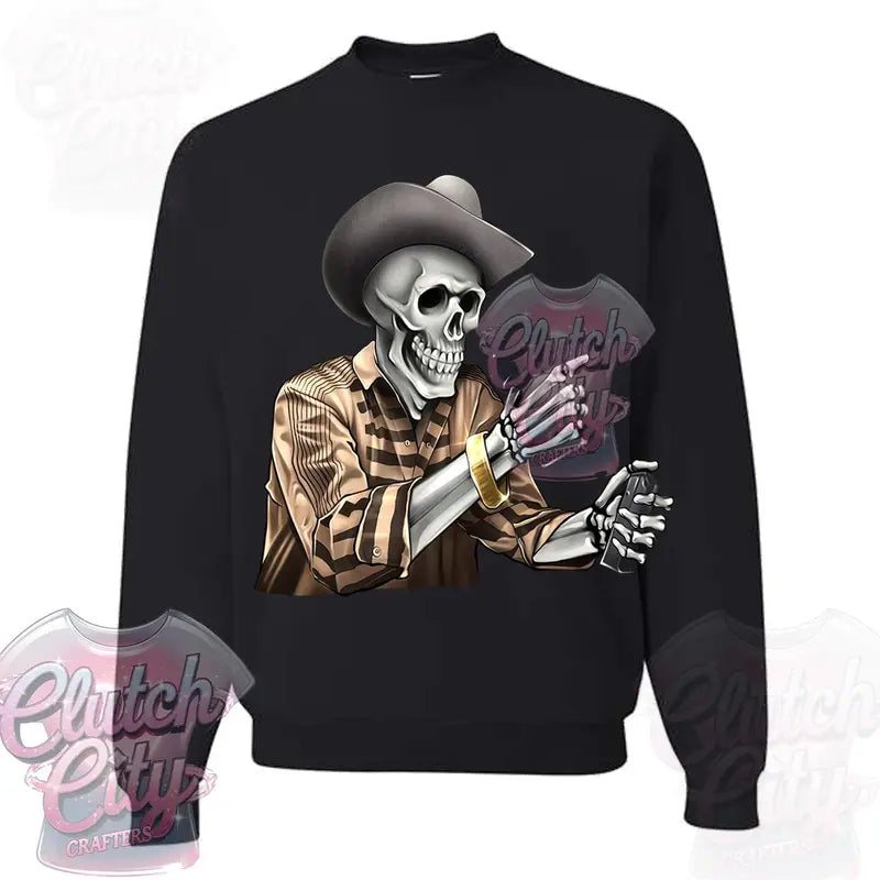 El Rey De Los Corridos Halloween-Inspired Black Cotton T-Shirt Sweater